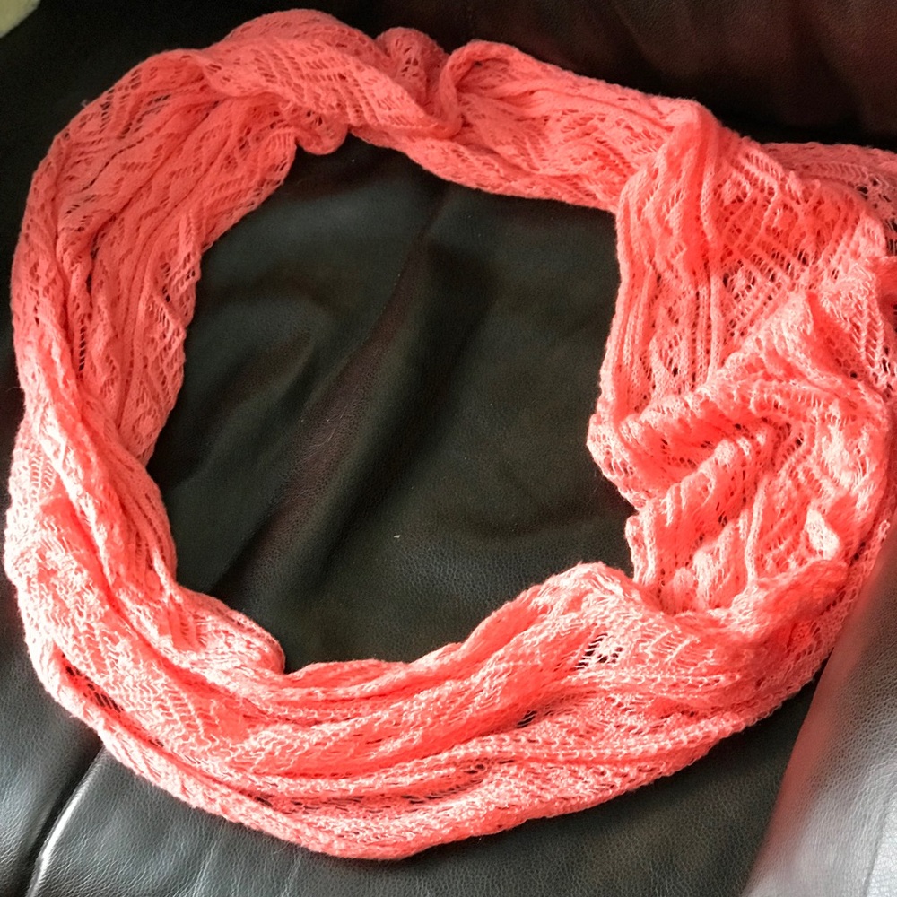 Coral infinity scarf